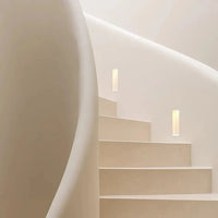 Drift Plaster LED Step Light Rectangular in Gypsum White