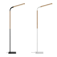 Dumas LED Floor Lamp 10w in Black/Ash Timber or White/Ash Timber DUMAS-FL