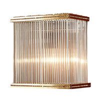 Verre Indoor Wall Light Rectangular in Brass