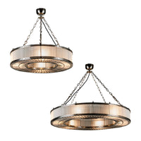 Franschhoek Pendant Light Medium (4L) or Large (6Lt) in Shiny Nickel