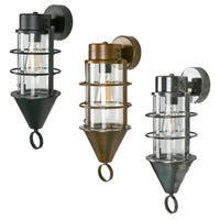 Eastwood Outdoor Wall Light in Brass, Silver or Black