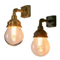 Dover Outdoor Wall Light in Antique Brass or Black