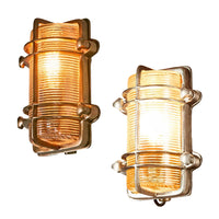 Harley Outdoor Wall Light in Antique Brass or Silver