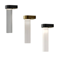 Edge Indoor LED Wall Light in Iron or Old Brass with Clear Ribbed/Frosted Ribbed/Frosted Glass LR-i01-75-XX_LR-A05-001-XX