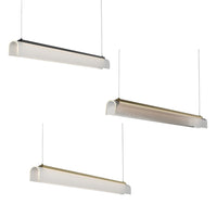 Edge Linear LED Pendant Light in Iron or Old Brass with Clear/Frosted Ribbed Glass i02-75-120-XX-A04-75-120-XX-RIB