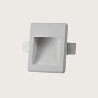 Drift Plaster LED Step Light Square in Gypsum White