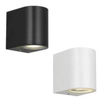 Eos II Outdoor Fixed Wall Pillar Light in Black or White EOS2-EX1