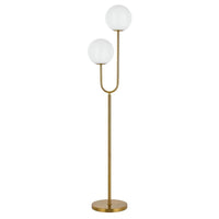 Eterna Floor Lamp 2Lt in Antique Gold / Opal MattETERNA-FL2-AGOM
