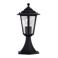 Fibra 6 Panel Pillar Light in Aluminium Black Havit Lighting - HV1652W-BLK