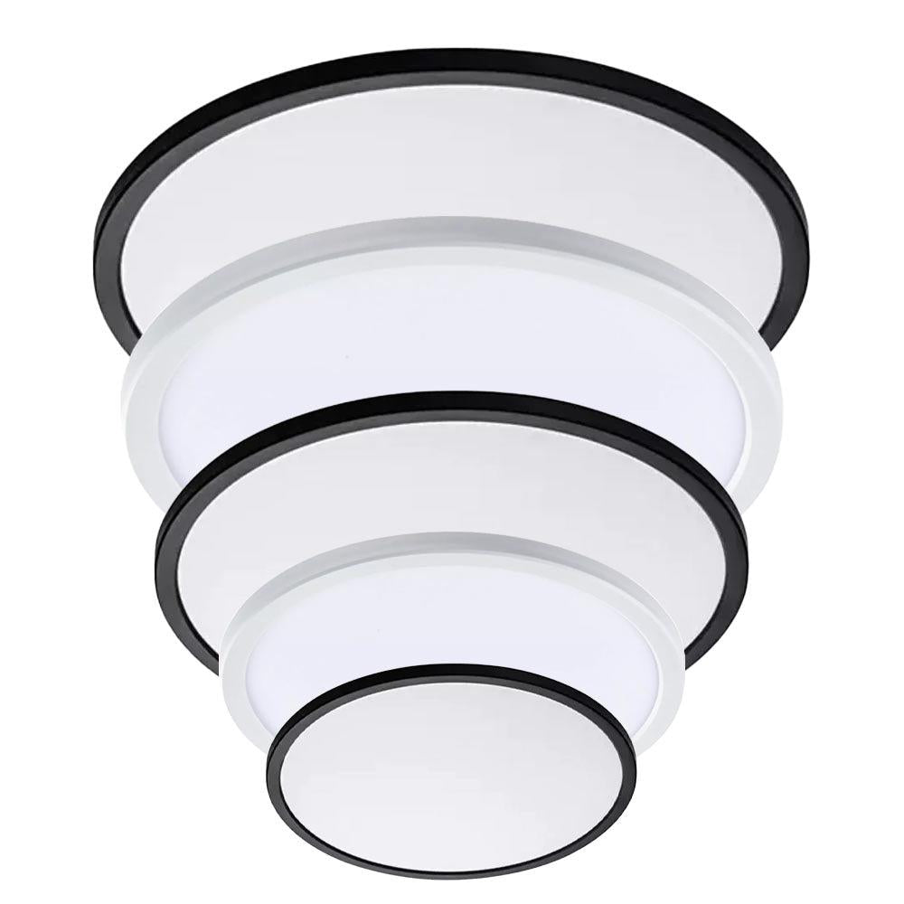 Martec Fino LED oyster ceiling light in white, versatile tri-colour pick