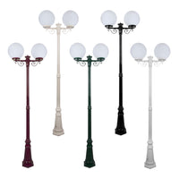 GT-561 Siena Post Light 2Lt 2.4m 300mm Sphere in Beige/Black/Burgundy/Green/White 15620_15621_15622_15623_15625