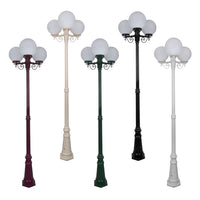 GT-562 Siena Post Light 3Lt 2.35m 250mm Sphere in Beige/Black/Burgundy/Green/White 15626_15627_15628_15629_15631
