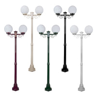 GT-569 Siena Post Light 2Lt 2m 250mm Sphere in Beige/Black/Burgundy/Green/White 15650_15651_15652_15653_15655