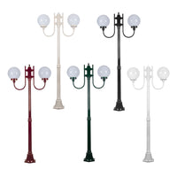 GT-614 Lisbon Post Light 2Lt 1.94m 250mm Sphere in Beige/Black/Burgundy/Green/White 15710_15711_15712_15713_15715