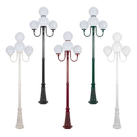 GT-626 Lisbon Post Light 4Lt 2.54m in Beige/Black/Burgundy/Green/White