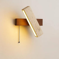 Granite Traventine Adjustable Wall Light With Pull Cord