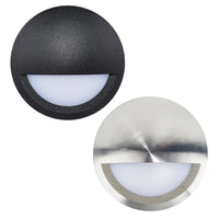 Surface Mounted Step Light with Eyelid BlackÂ 