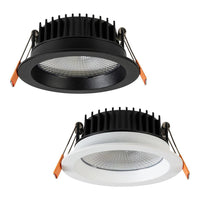 90mm LED Downlight 12w Black, White CCT HV5530T Havit Lighting