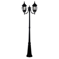 Highgate Tradtional Twin Post Light in Black, White