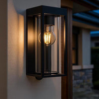 Horizon Solar Sensor Wall Light 2w Aluminium and Glass Finish
