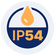 Water & dust rated; IP54 is suitable for wet areas, including outdoor environments.