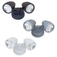 Illume Twin Outdoor LED Spot Light 20w in Black, Silver or White ILLUME-EX2