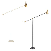 Jibara Floor Lamp in Beige/Brass, Black/Brass JIBARA-FL