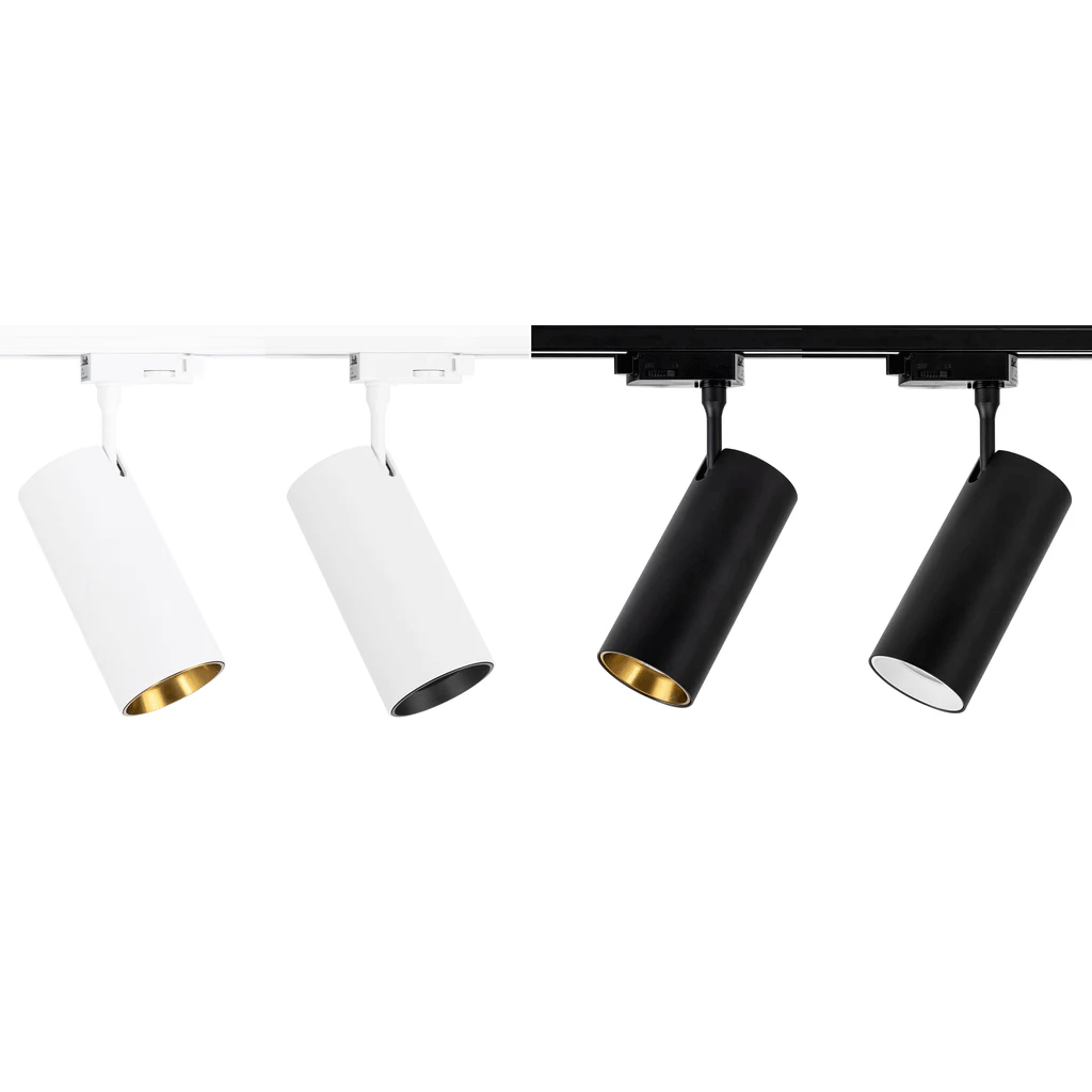 LED Track Light 15w Tri Colour in Matt Black or Matt White Havit Commercial-HCP-1021501+HCP-105004-60+HCP-105004-BR-The Lighting Outlet-product-view