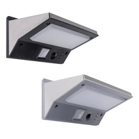 LED Solar Flush Mounted Wall Light with Motion Sensor in Black or Stainless Steel - Solar Lighting Direct SLDWL0022
