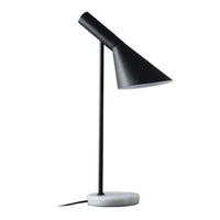 Ava Sleek Angular, Marble and Metal Table Lamp - Black, 560mm High, PL0081