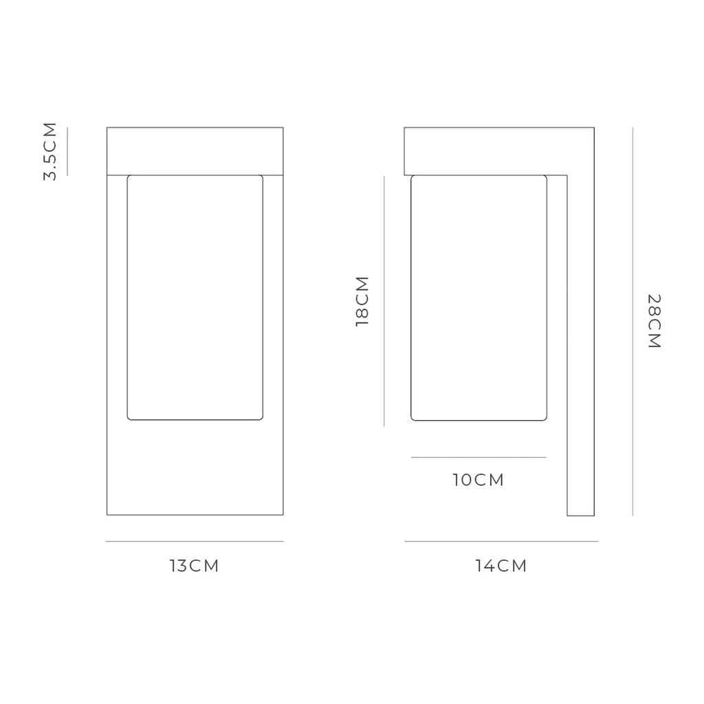 Lighting Republic LR.E01.77.ST Tuva Outdoor Wall Light Structure