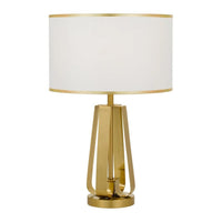 Laila Table Lamp Antique Gold/Ivory LAILA TL-AGIV Telbix Lighting