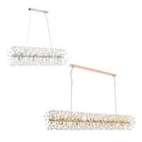 Lerida Rectangular Pendant Light 12Lt/18Lt in Chrome or Gold