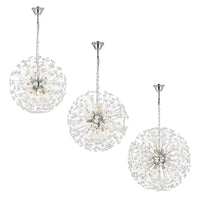 Lerida Round Pendant Light Small/Medium/Large in Chrome or Gold