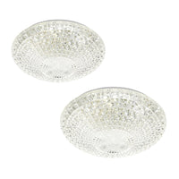 Lilac LED Oyster Light 280mm or 400mm in White/Clear