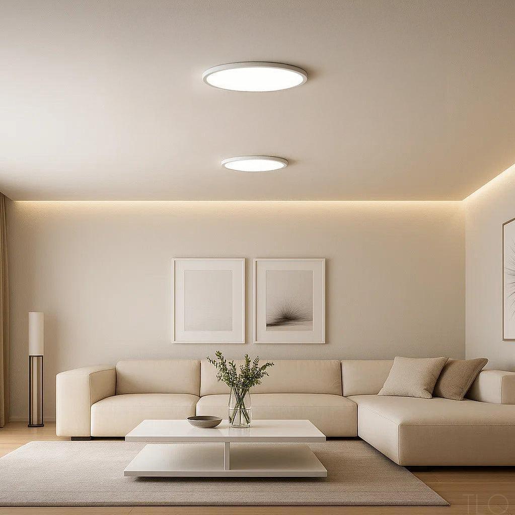 Luma Ultra Slim LED Oyster Light 16w, 20w, 32w and 50w, 90 Cri, Tri Colour, Dimmable