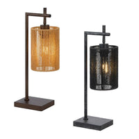 Lyndra Table Lamp Bronze/Natural, Gun Metal/Black LYNDRA TL Telbix Lighting