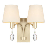Malvern Indoor Wall Light 2Lt in Antique Silver