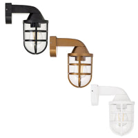 Marina Outdoor LED Wall Light in Black, Brass or White Havit Lighting - HV3511W