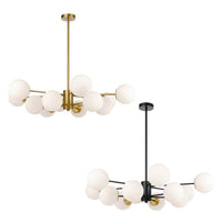 Marsten Pendant Light 12Lt in Antique Gold or Black
