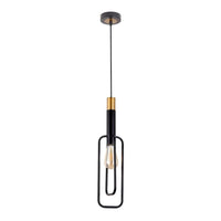 Marvin Pendant Light Square in Black and Gold