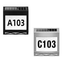 Modern Solar House Number in Black or Stainless Steel