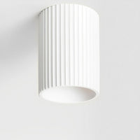 Molten Plaster Surface Mounted Downlight in Matt White