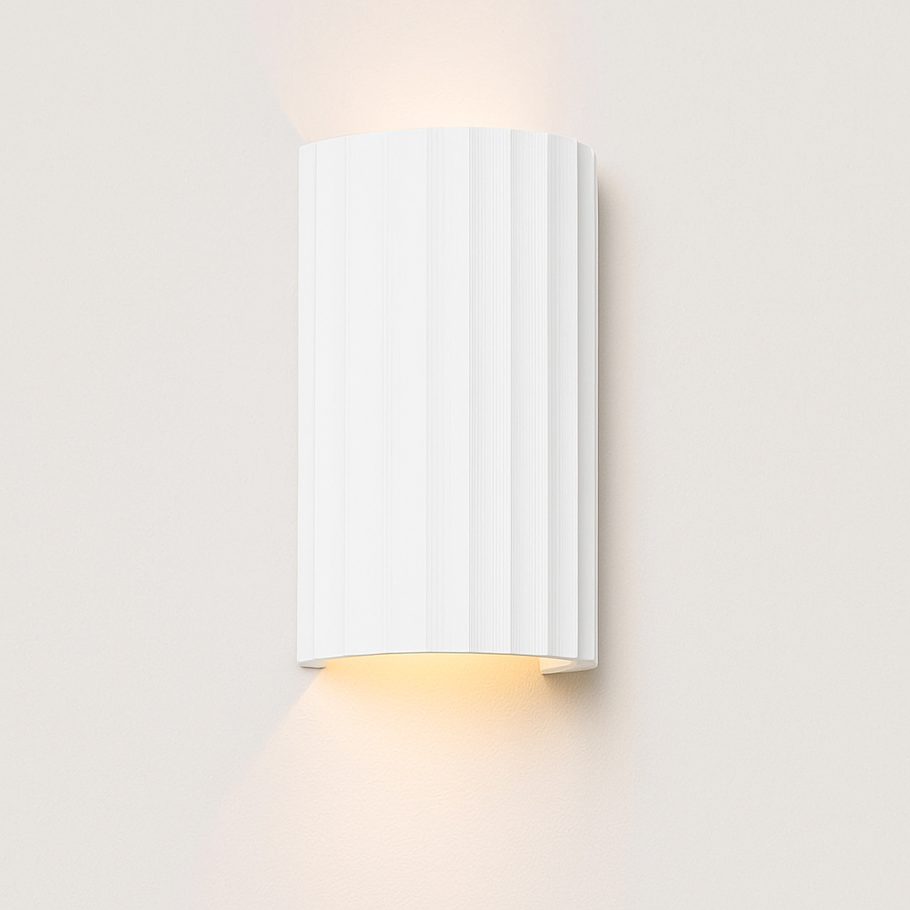 Molten Plaster Indoor Up/Down Wall Light in Gypsum White