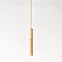 Moss Travertine Pendant Light in Natural Stone