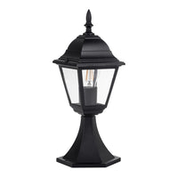 Newark 4 Panel Pillar Light in Aluminium Black Havit Lighting - HV1651W-BLK