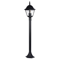 Newark 4 Panel Post Light in Aluminium Black Havit Lighting - HV1651W-P-BLK