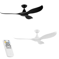 52" Noosa DC Ceiling Fan Black, White 203369, 203371 Eglo Lighting