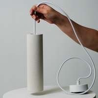 Onyx Concrete Pendant Light in White