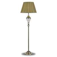 Oxford Floor Lamp Base Only in Antique Brass/Clear/Green